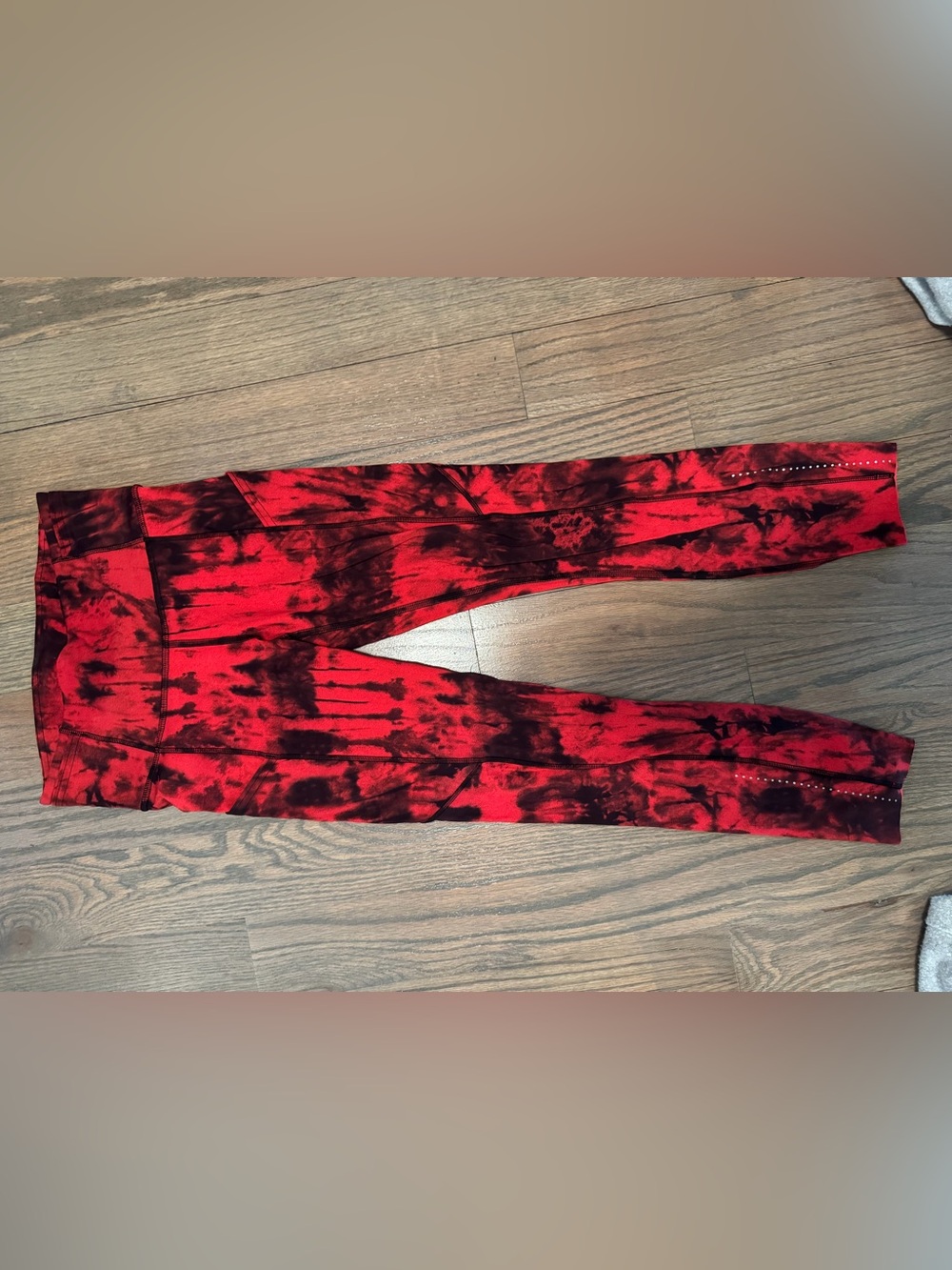 lululemon athletica Red and Black Tie-Dye High-Rise Leggings